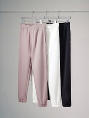 The Set Black/Cream/Taupe 3 Pack Cuffed Joggers - Image 1 of 6