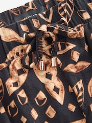 Black Leaf Print Jersey Joggers - Image 7 of 7