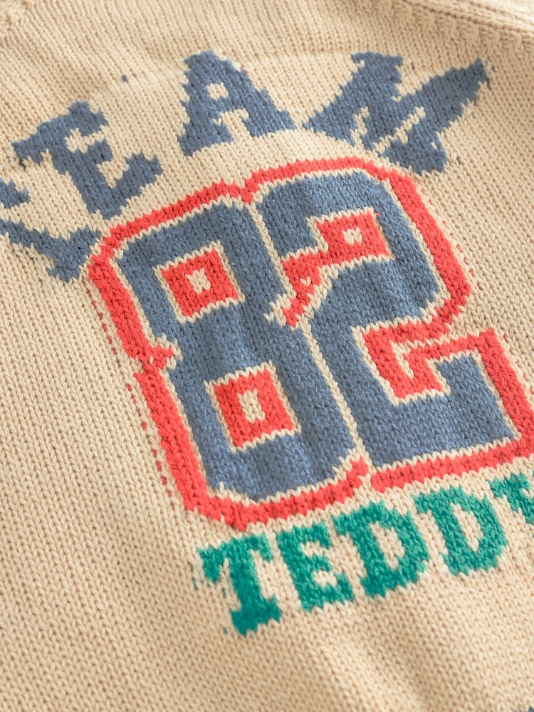 Stone Newborn Boys Teddy Bear Cardigan - Image 4 of 4