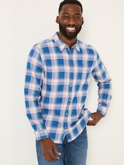 FatFace Lilac Purple Long Sleeve Mead Check Shirt - Image 1 of 5
