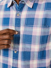 FatFace Lilac Purple Long Sleeve Mead Check Shirt - Image 4 of 5