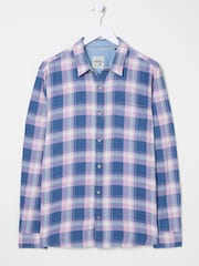 FatFace Lilac Purple Long Sleeve Mead Check Shirt - Image 5 of 5