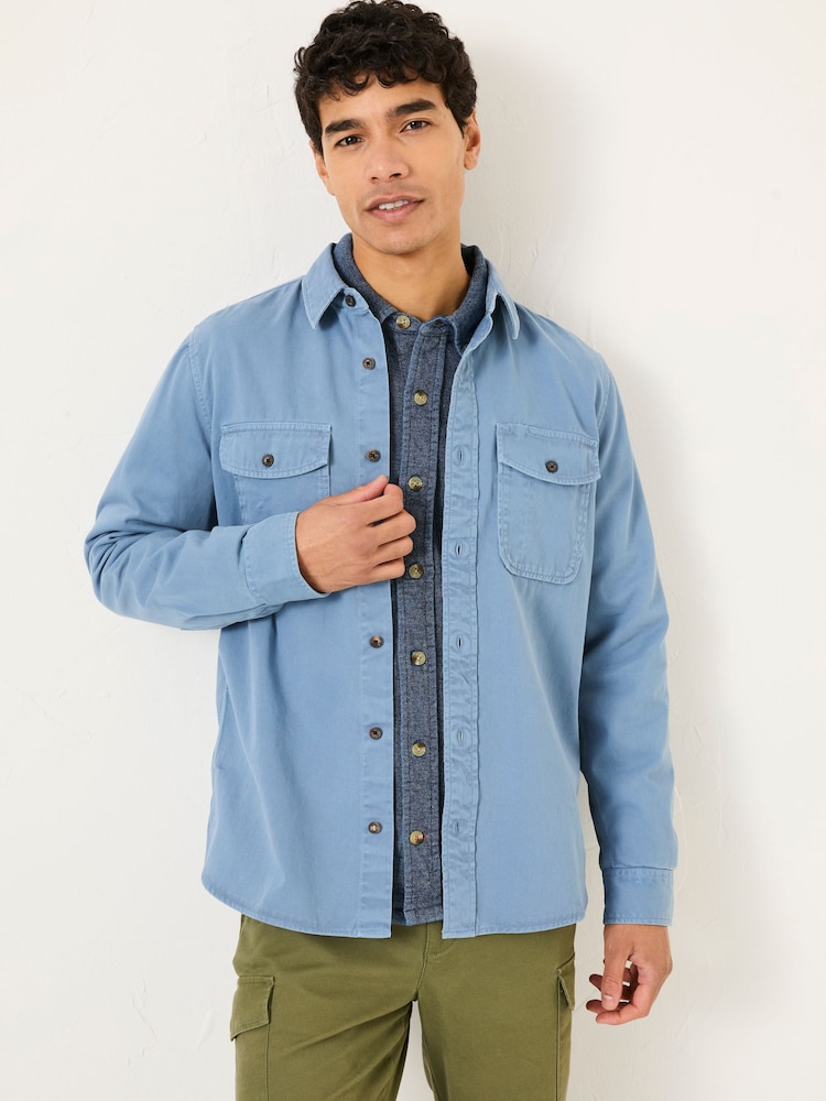 Azul - FatFace Long Sleeve Plain Shirt - Imagen 1 de 7 Azul - FatFace Long Sleeve Plain Shirt - Imagen 1 de 7