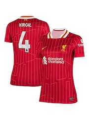 Nike Red Womens Liverpool Home Stadium Shirt 2024-25 - Image 1 of 3