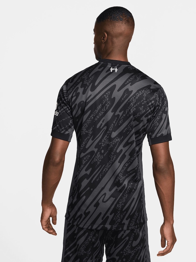 Nike Black Liverpool Home Goalkeeper Stadium Shirt 2024-25 - Image 2 of 3