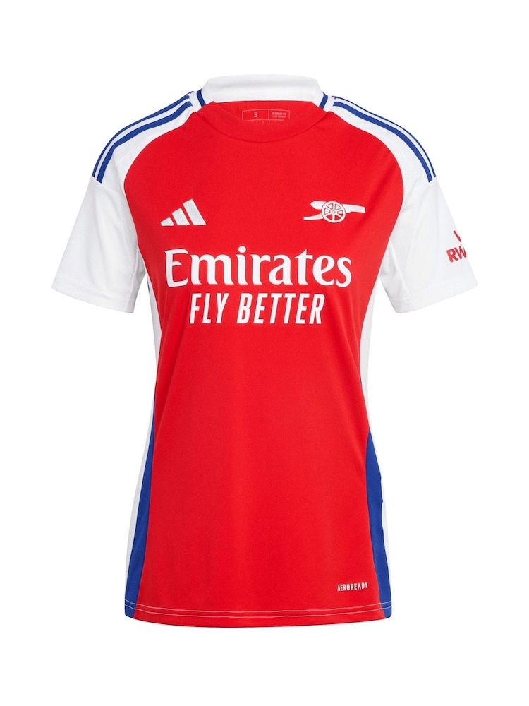 adidas Red Womens 2024-25 Arsenal Home Shirt - Image 1 of 3