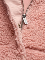 FatFace Dusky Pink Fleece Jacket - Image 10 of 10
