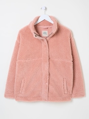 FatFace Dusky Pink Fleece Jacket - Image 9 of 10