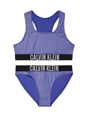 Calvin Klein Blue Bralette Bikini Set - Image 1 of 2