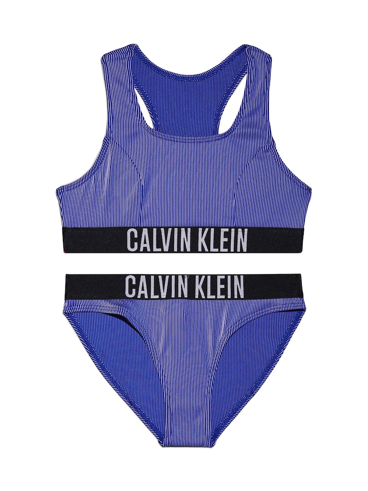 Calvin Klein Blue Bralette Bikini Set - Image 1 of 2