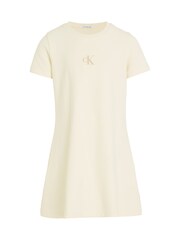 Calvin Klein Natural Logo Terry Fit Flare Dress - Image 5 of 5