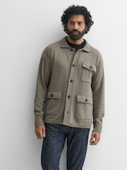Oliver Sweeney Green Cotton/Wool Knitted Overshirt - Image 2 of 6