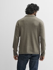 Oliver Sweeney Green Cotton/Wool Knitted Overshirt - Image 3 of 6