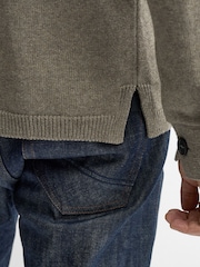 Oliver Sweeney Green Cotton/Wool Knitted Overshirt - Image 4 of 6