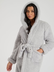 Loungeable Chunky Sherpa Hooded Midaxi Robe - Bild 5 von 6