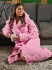 Loungeable Chunky Sherpa Hooded Midaxi Robe - Imagen 1 de 6
