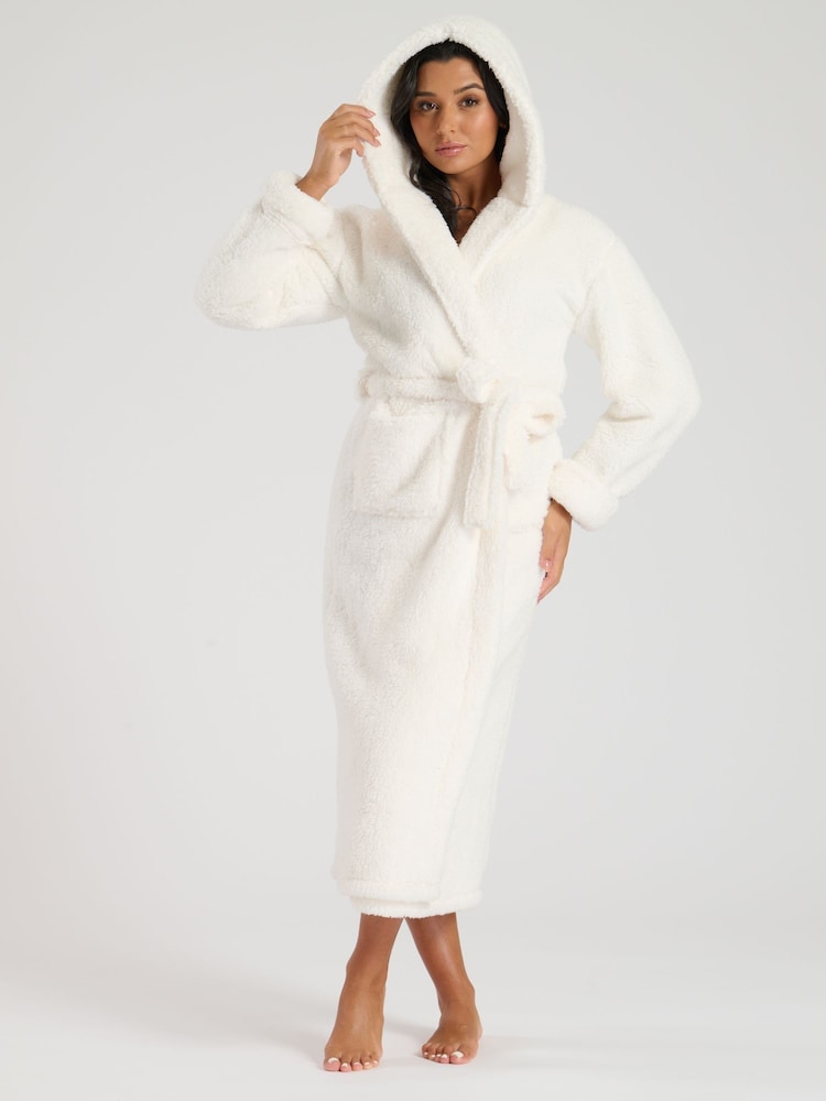 Loungeable Chunky Sherpa Hooded Midaxi Robe - Imagen 2 de 5