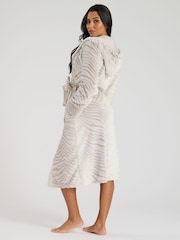 Loungeable Brown Ombre Tiger Midi Hooded Robe - Image 2 of 5