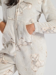 Loungeable Brown Teddy Bear Luxury Fleece All-In-One - Image 4 of 4