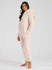 Loungeable Cream Sherpa XL Ears Teddy All-In-One - Image 5 of 6