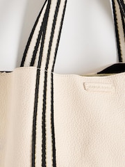 Oliver Bonas Cream Emma Stripe Tote Bag - Image 6 of 8