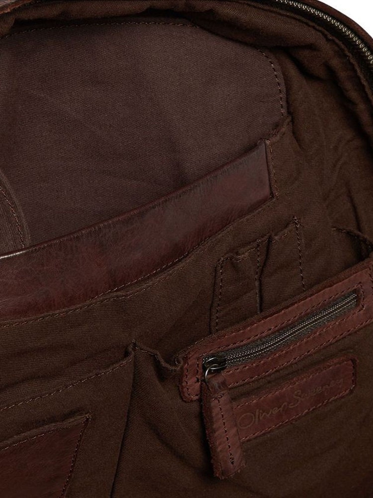 Oliver Sweeney Calf Leather Brown Backpack - Image 5 of 5