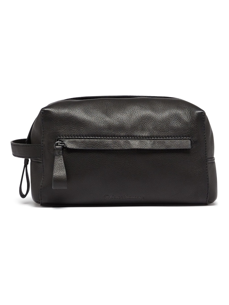 Oliver Sweeney Calf Leather Black Washbag - Image 1 of 4