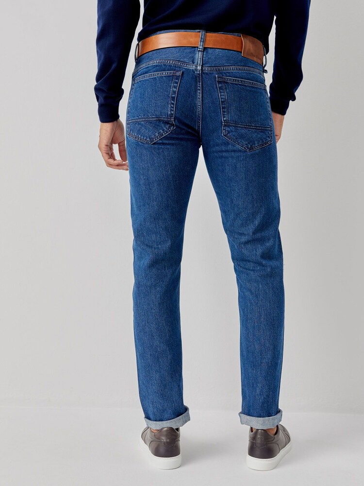 Oliver Sweeney Blue 100% Cotton 12oz Stone Washed Denim Jeans - Image 2 of 6