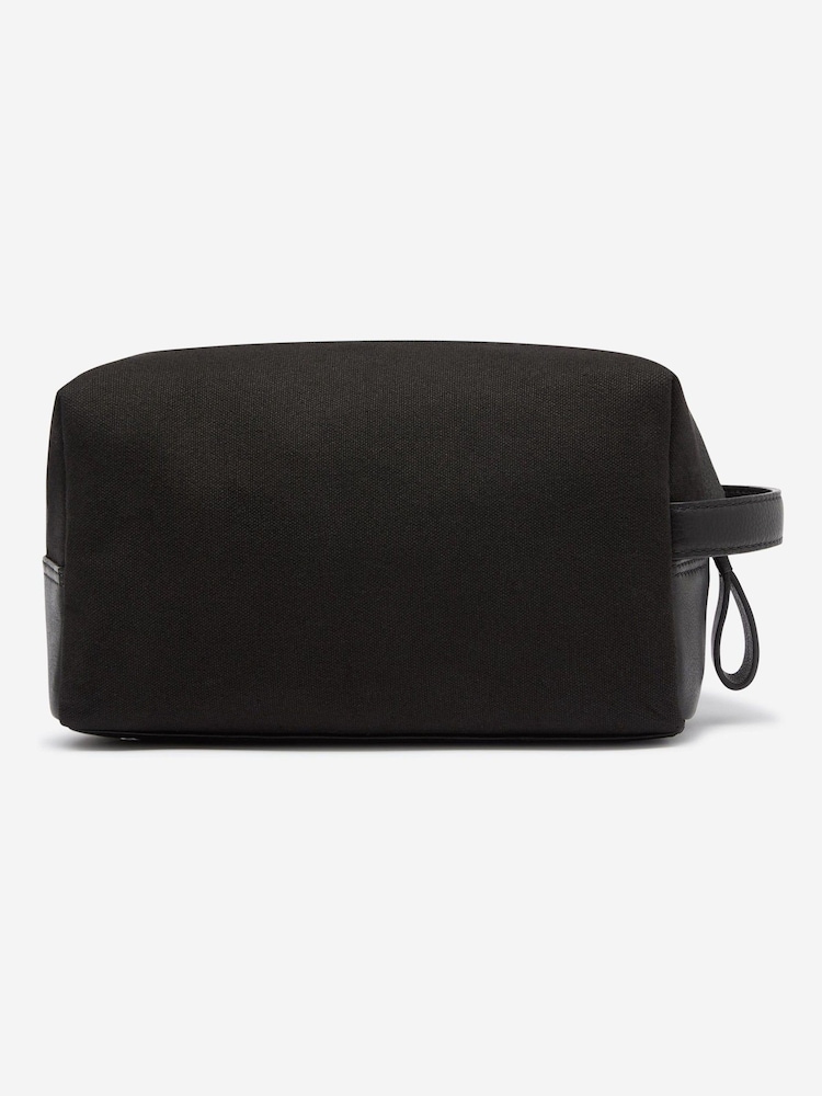 Oliver Sweeney Cotton Canvas/Leather Black Washbag - Image 2 of 5