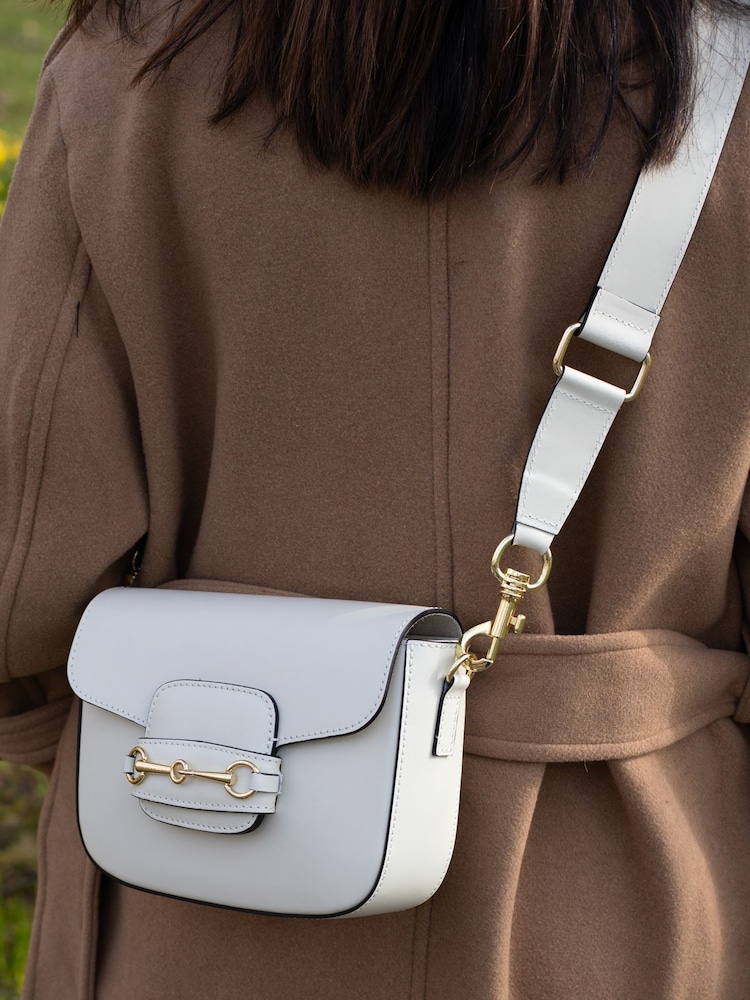 LRM Goods Personalised Leather Sandy Cross-Body Bag - Image 1 of 5