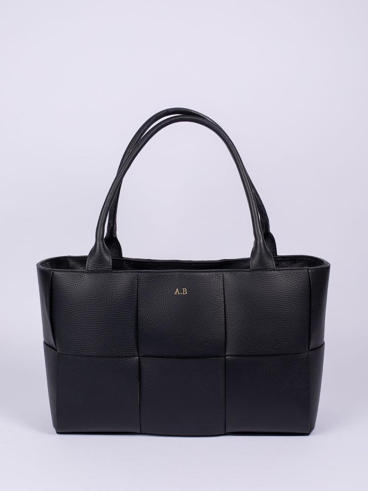 LRM Goods Personalised Leather Lettie Tote Bag - Image 2 of 5