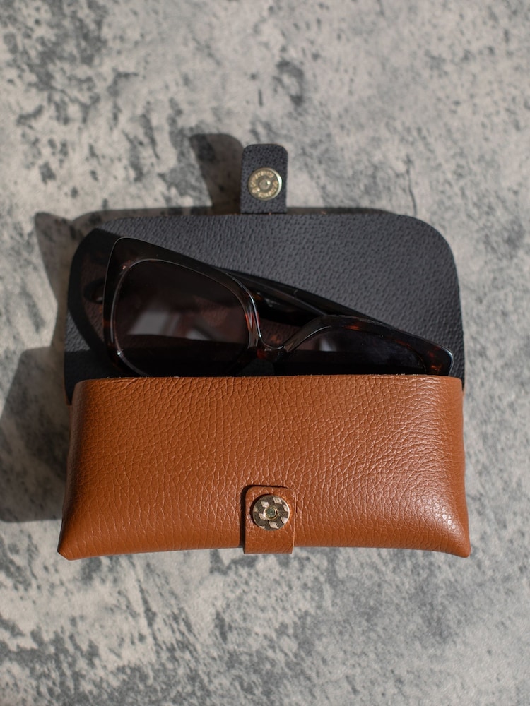 LRM Goods Personalised Leather Glasses Case - Image 2 of 4