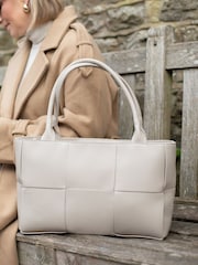 LRM Goods Personalised Leather Lettie Tote Bag - Image 1 of 5