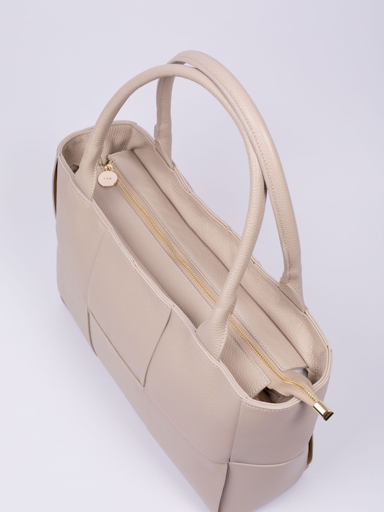 LRM Goods Personalised Leather Lettie Tote Bag - Image 4 of 5