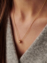 Posh Totty Designs Silver Tone Mini Spinning Birthstone Disc Necklace - Image 2 of 5