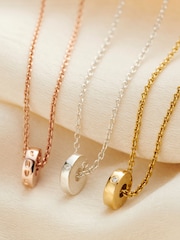 Posh Totty Designs Silver Tone Mini Spinning Birthstone Disc Necklace - Image 3 of 5