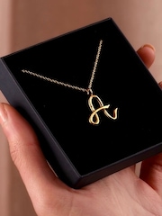 Posh Totty Designs Personalise Gold Tone Large initial Necklace - Image 3 of 5