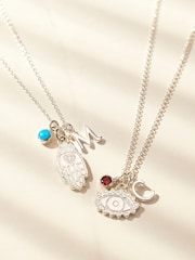 Posh Totty Designs Silver Tone Personalised Talisman Charm Necklace - Image 1 of 5
