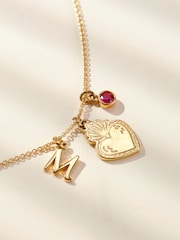 Posh Totty Designs Gold Tone Personalised Talisman Charm Necklace - Image 2 of 4