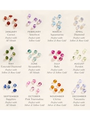 Posh Totty Designs Silver Tone Personalised Confetti Birthstone Mini Message Necklace - Image 3 of 4