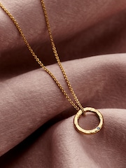 Posh Totty Designs Gold Tone Personalised Confetti Birthstone Mini Message Necklace - Image 1 of 4