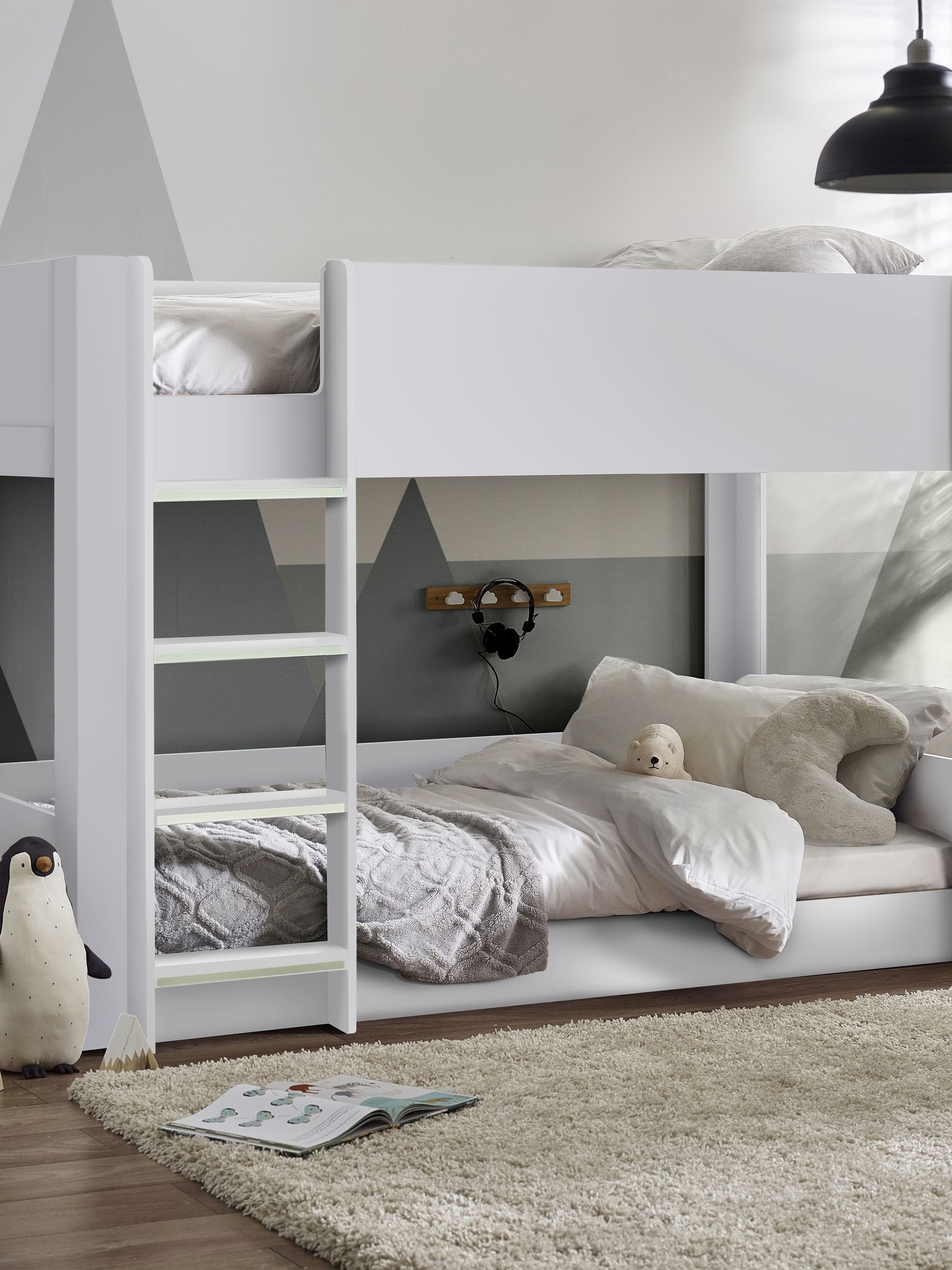 Julian Bowen Solomon Bunk Bed White Glow-in-the-dark Steps - Image 4