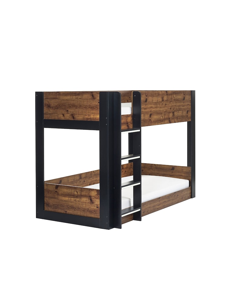 Julian Bowen Wood and Black Solomon Bunk Bed - Image 2 of 6