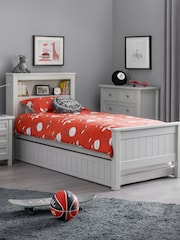 Julian Bowen Dove Grey Maine Bookcase Bed - Image 1 of 6