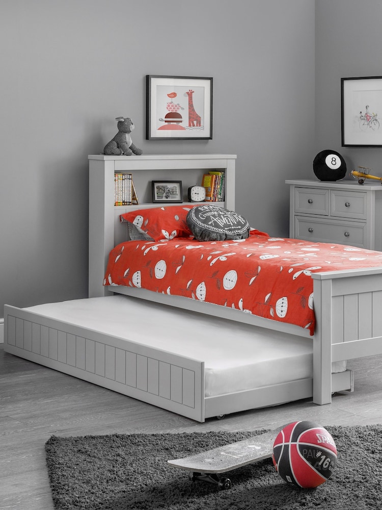 Julian Bowen Dove Grey Maine Bookcase Bed - Image 2 of 6