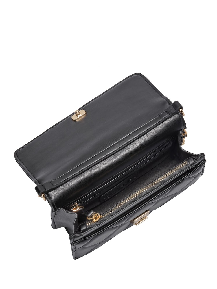Valentino Bags Black Small Ocarina Quilted Flap Bag With Adjustable Cross-Body Strap - Image 7 of 7