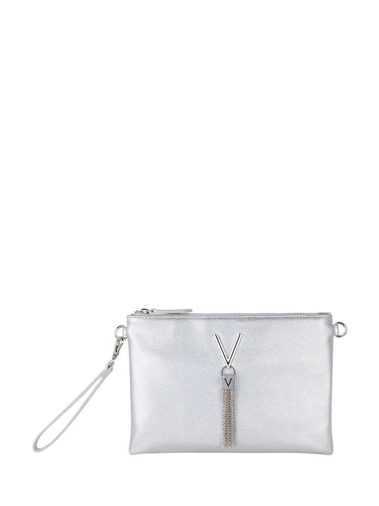 Valentino Bags Silver Divina Pouch - Image 1 of 5