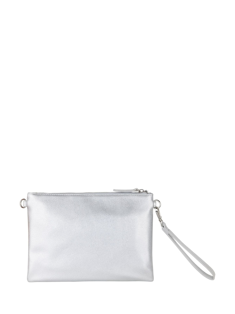 Valentino Bags Silver Divina Pouch - Image 2 of 5