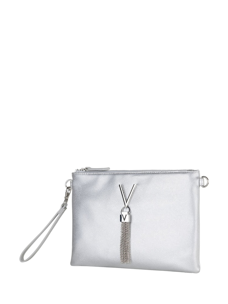 Valentino Bags Silver Divina Pouch - Image 3 of 5