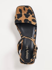 Simply Be Wide Fit Square Toe Espadrille Flatform Sandals - Imagen 4 de 4